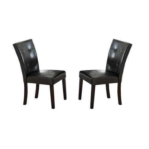 Red Barrel Studio® 5pc Blackbrown Top Faux Marble Dining Table Set